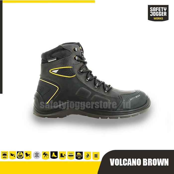 Sepatu Safety Jogger VOLCANO BROWN S3 ESD SRC WR METAL FREE