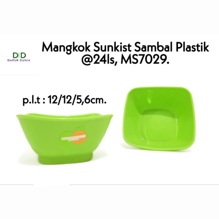 SALE DISKON Mangkok sambal plastik golden sunkist 12cm x 12cm x 6cm ( MS7029 )