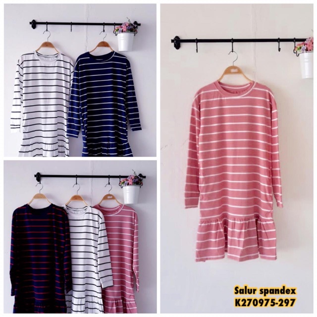 Tunik salur tc spandex model remple bawah