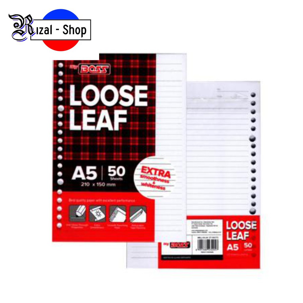

Loose Leaf BIG BOSS A5 ISI 50 & 100 Garis Isi Binder