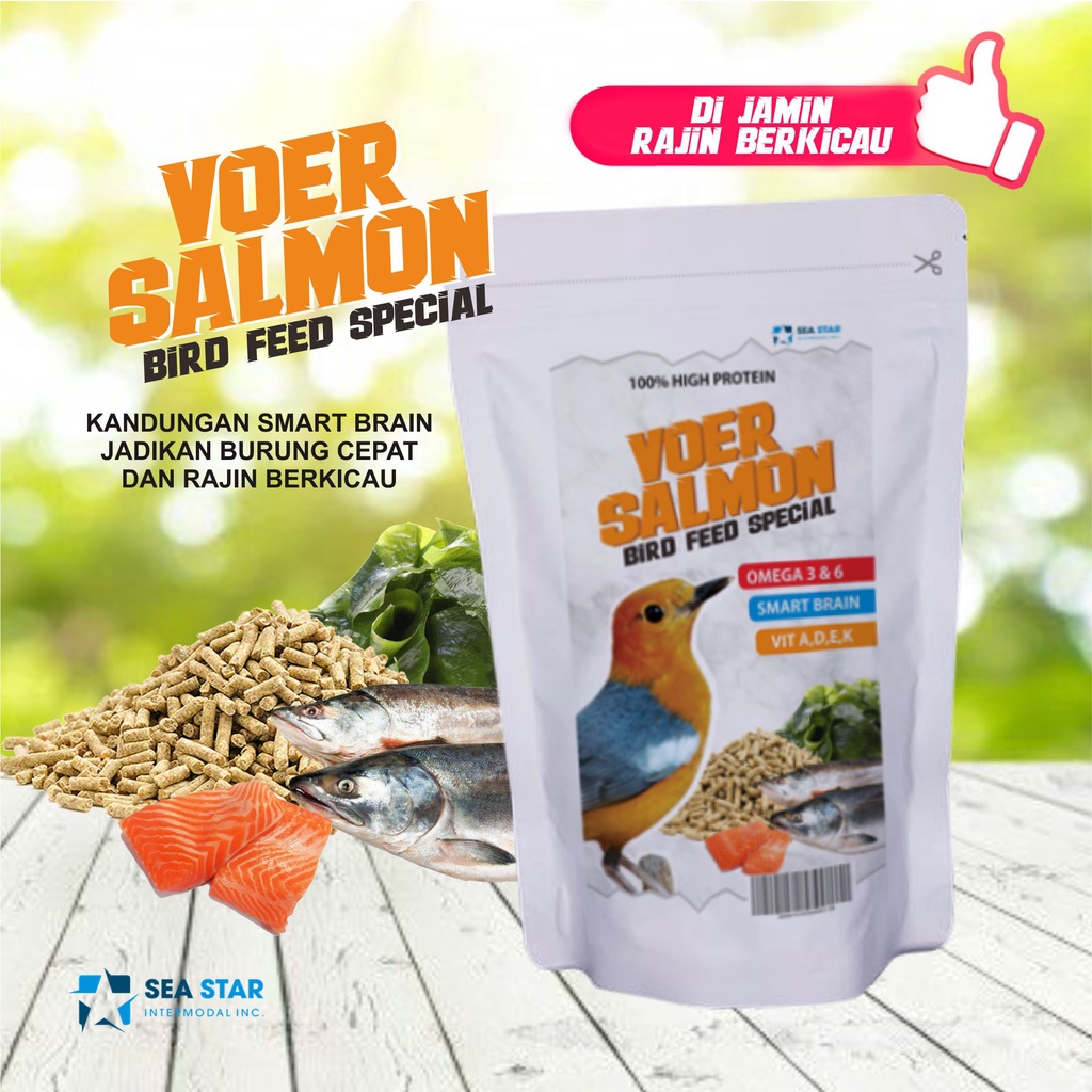 Voer pakan burung salmon untuk burung anis merah dll