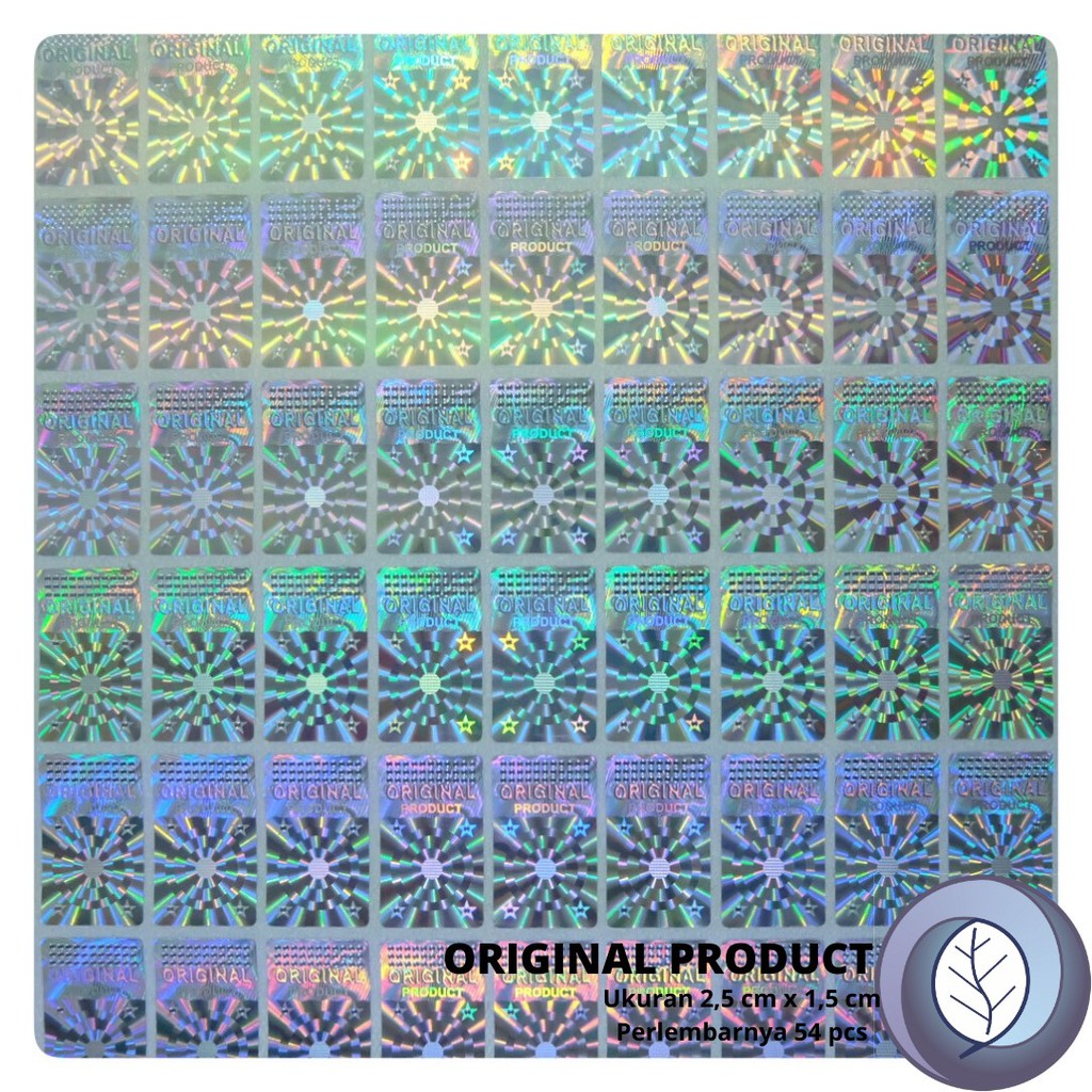 

Stiker Hologram ORIGINAL PRODUCT Silver ukuran 2,5 cm x 1,5 cm