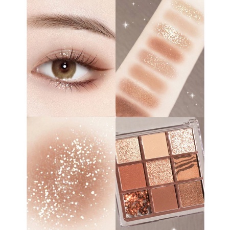 DIKALU COCO VENUS Korean Eyeshadow Palette 9 Warna Pigmented Eyeshadow Murah Glitter Eyeshadow .