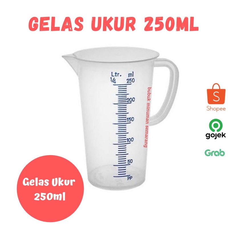 Gelas ukur gelas takar green leaf 250ml