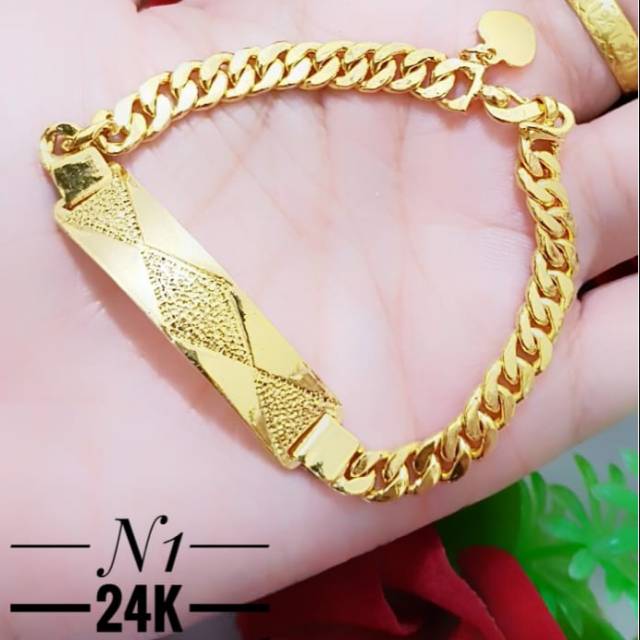 Gelag plat lapis emas 24k