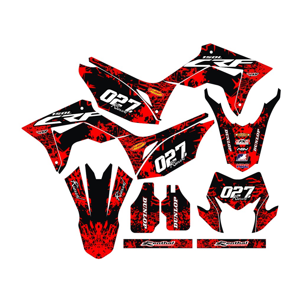 Sticker DECAL CRF 150 L Bisa Custom Stiker Honda CRF 150 L  (42)