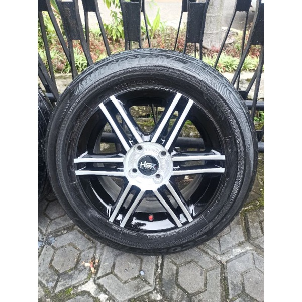 4 Velg R15 PCD 100+Ban 185/65 80% calya sigra agya ayla vios jazz yaris karimun datsun march atoz civic city