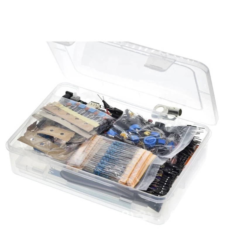 Btsg New Komponen Elektronik Basic Super Kit Dengan Resistor Kapasitor Buzzer LED