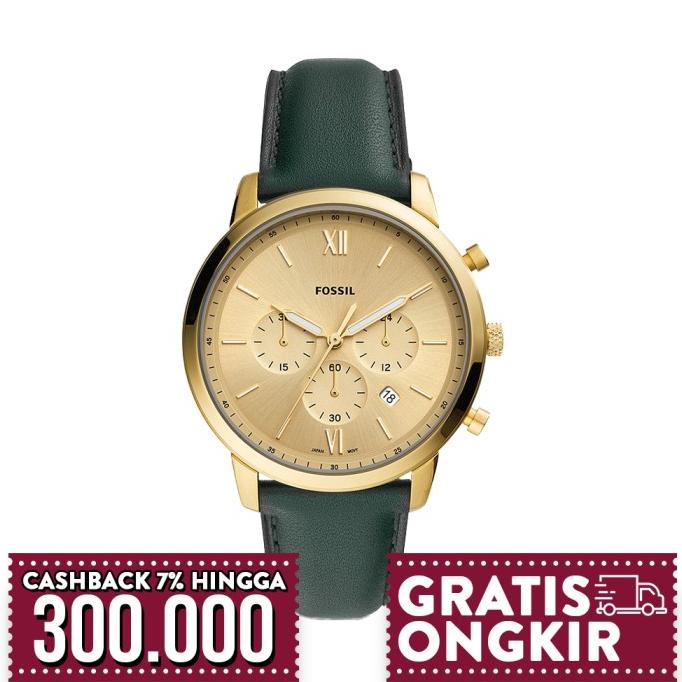 Jam Tangan Pria Fossil Neutra Chronograph Dark Green Leather FS5580