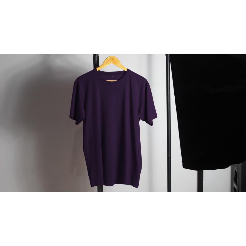 Kaos Cotton Combed 30s Ungu Tua Tangan pendek