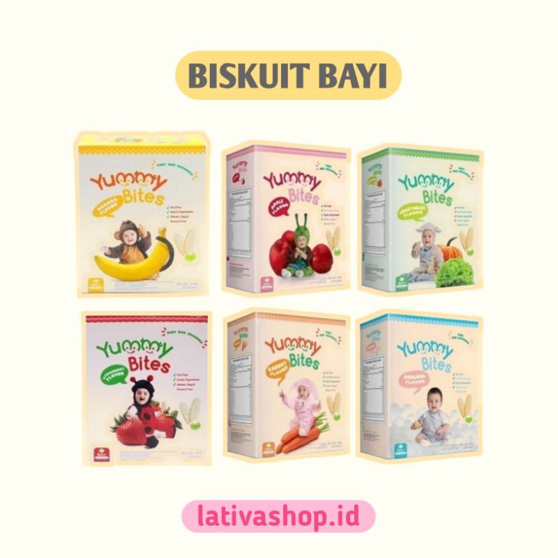 Yummy Bites Biskuit Bayi Snack Beras