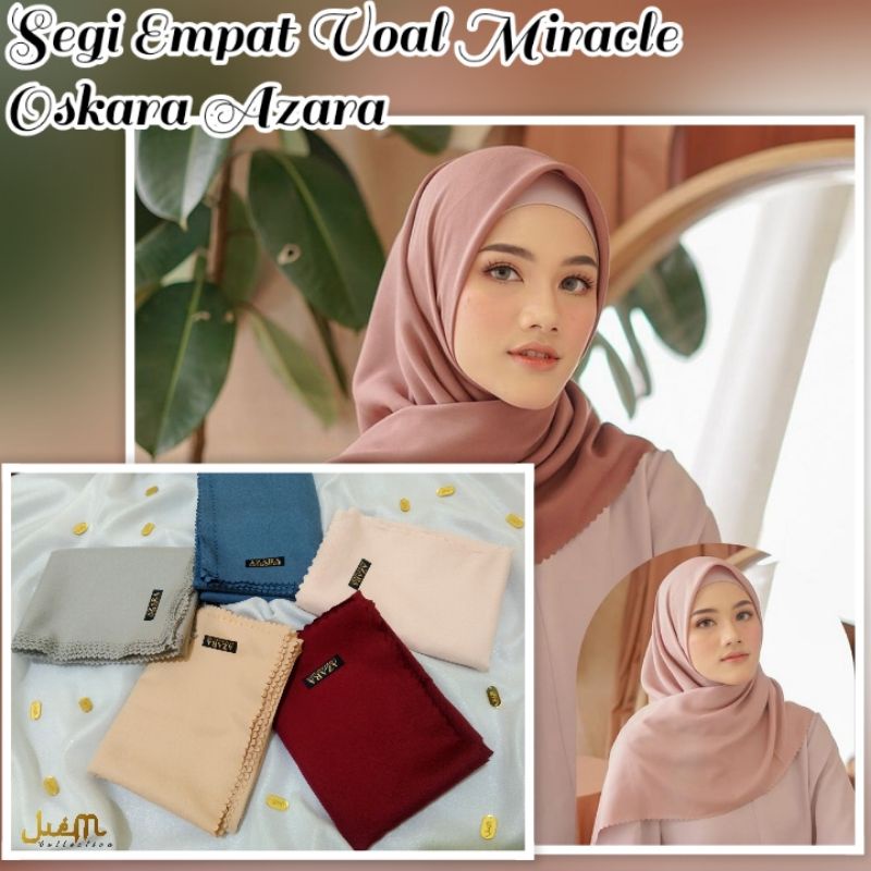 Hijab Segi Empat Voal Miracle Oskara Azara/Jumbo dan Standard