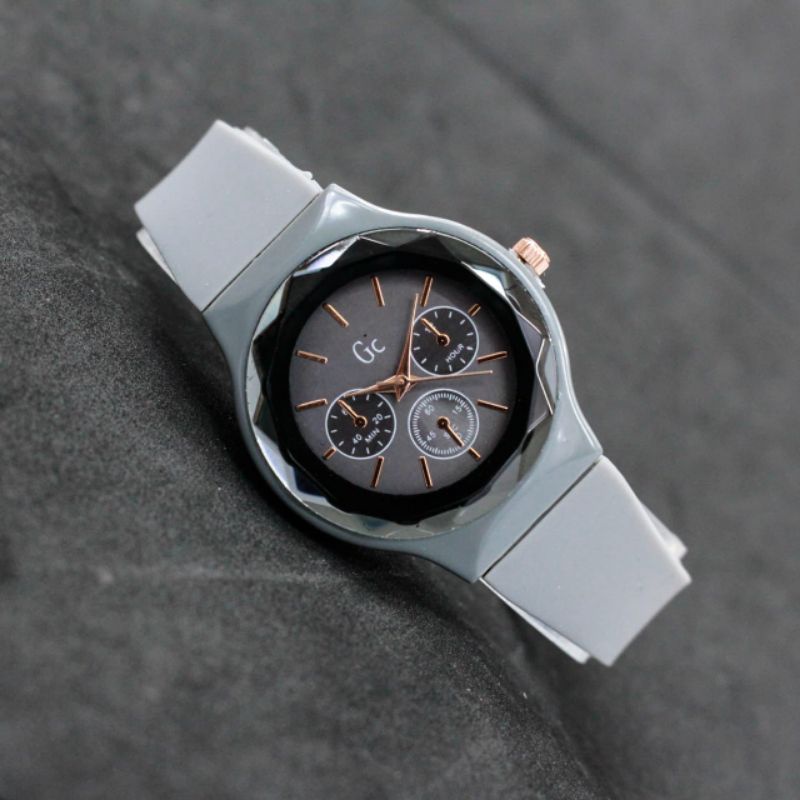 JAM TANGAN WANITA CEWEK FASHION GC SILICONE RUBBER WARNA MURAH