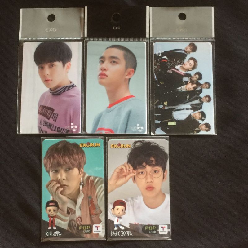 official cash bee exo xiumin do universe baekhyun grup tempo exorun pop card t money limited edition