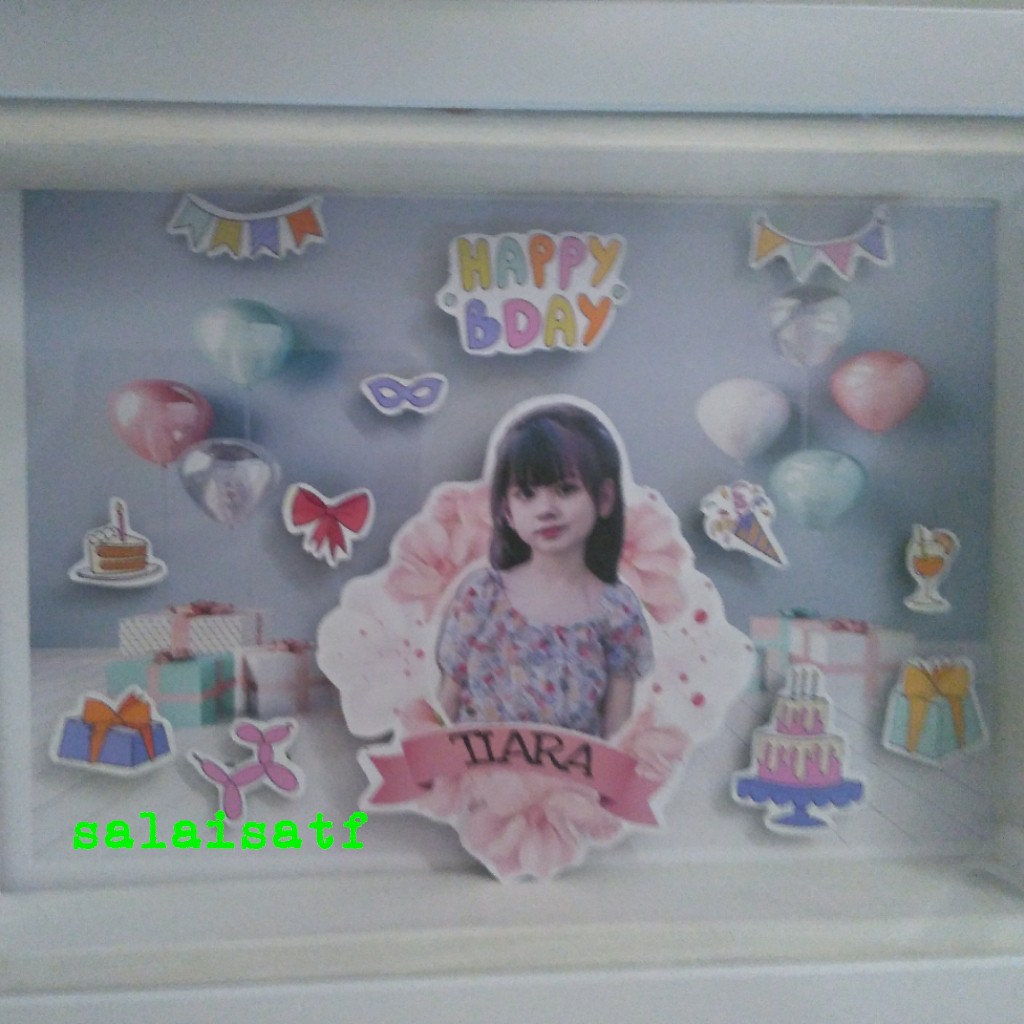 Pop up 3D kado nikah wedding ultah wisuda frame hadiah lucu bingkai foto 10R digital illustration