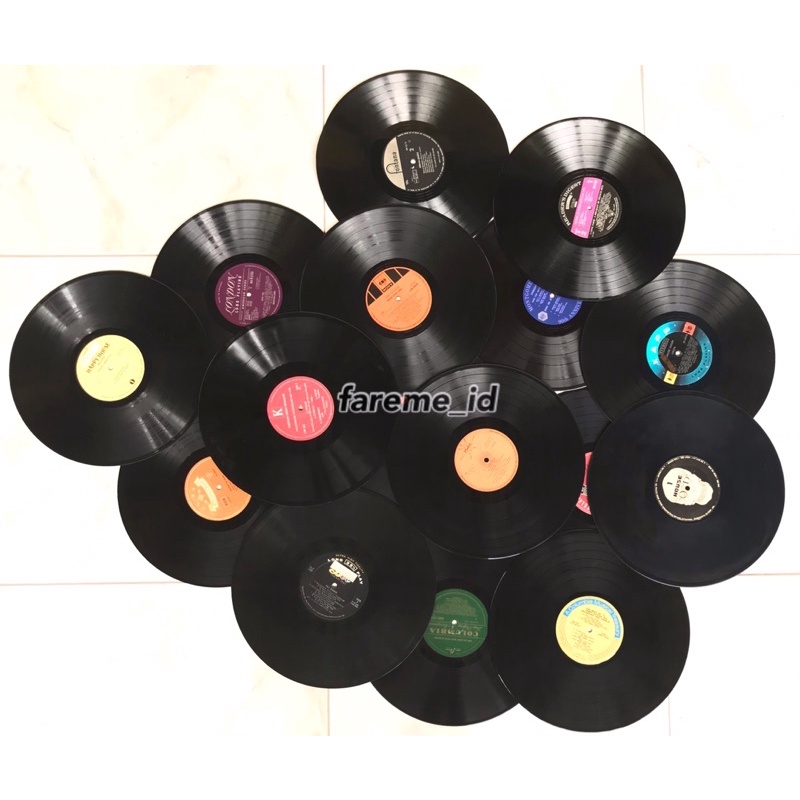 Piringan Hitam Vinyl 12 inch Random Murah PH Bekas Pajangan Aesthetic Vintage Walldecor Display Dekorasi Kamar Cafe