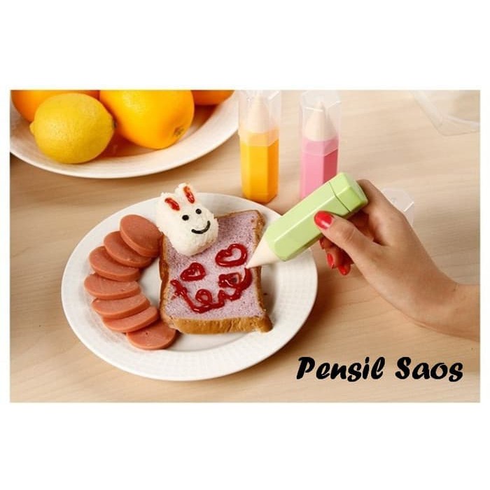 

Limited! Pensil Saos (Dapat diisi saos atau coklat untuk menggambar makanan) Price!