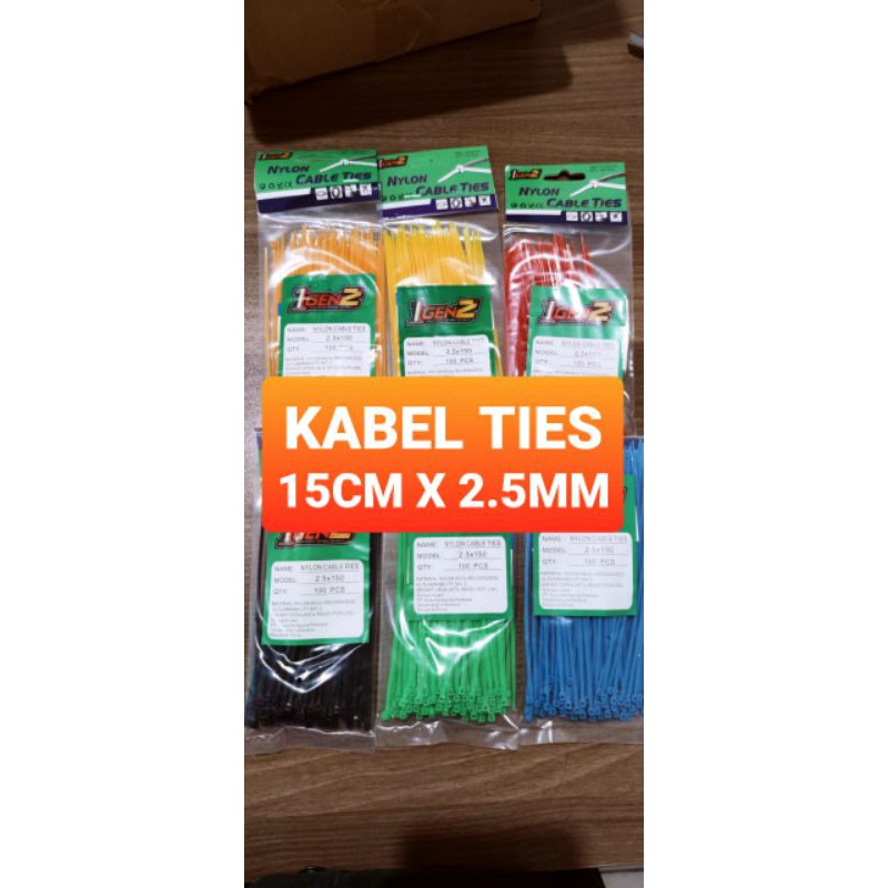

KABEL TIES 15CM X 2.5MM EKONOMIS / KABEL TIES 20 CM / 150MM CABLE TIES / PENGIKAT KABEL 200MM /150MM