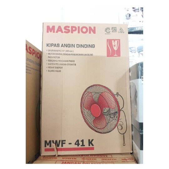 Maspion Wall Fan / Kipas Angin Dinding 16&quot; (40cm) MWF-41K 16inchPROMO