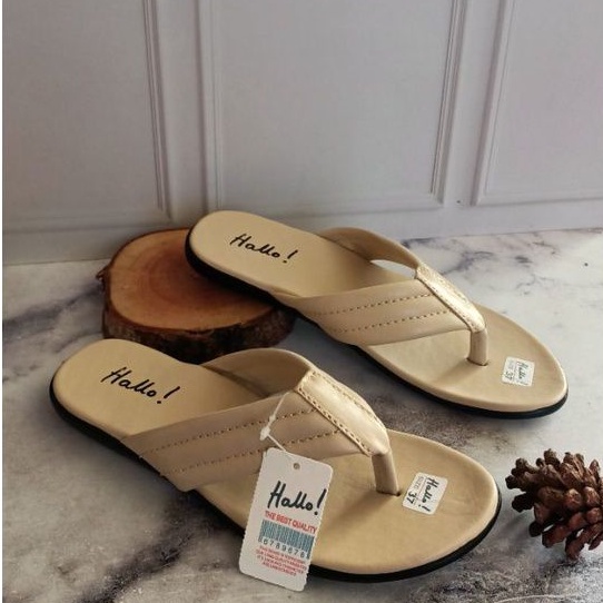 Sandal Jepit Wanita Puffy Hello Flat Original | Sandal Japit  (Hello 01) Original