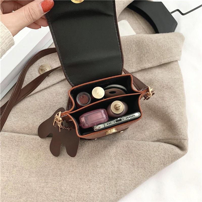 Tas Selempang Croco Retro Mini Slingbag Muat HP Semua Merk