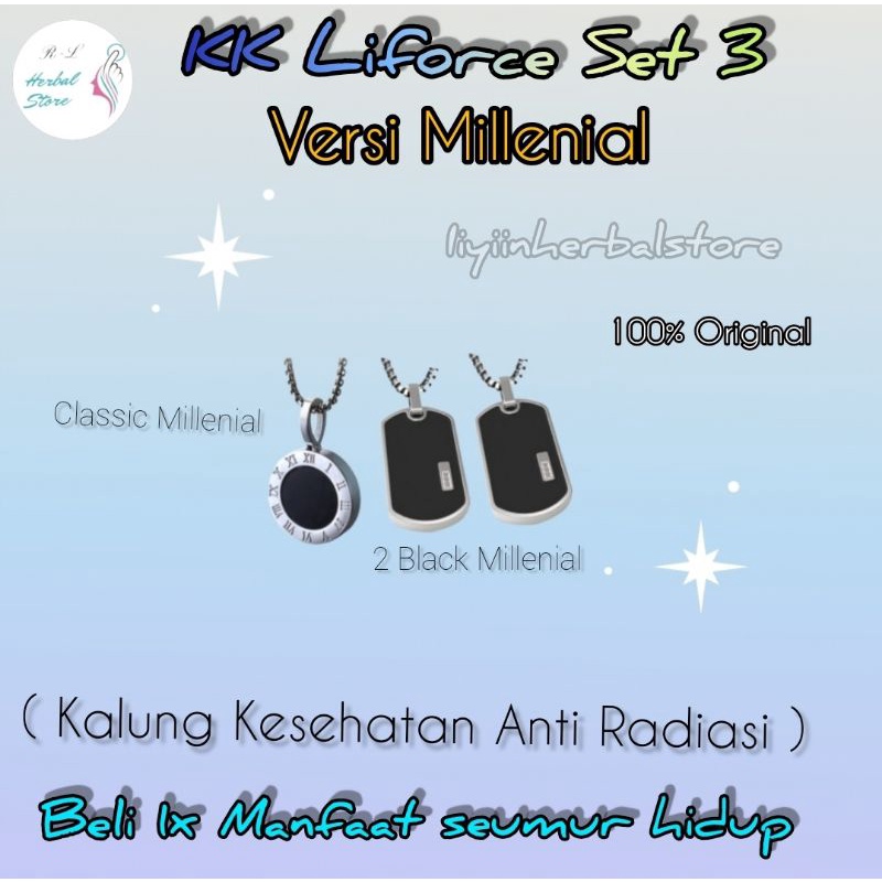 3 set KK Liforce, Black Millenial, Classic Millenial, Promo KK Indonesia, KK Liforce,100% Original
