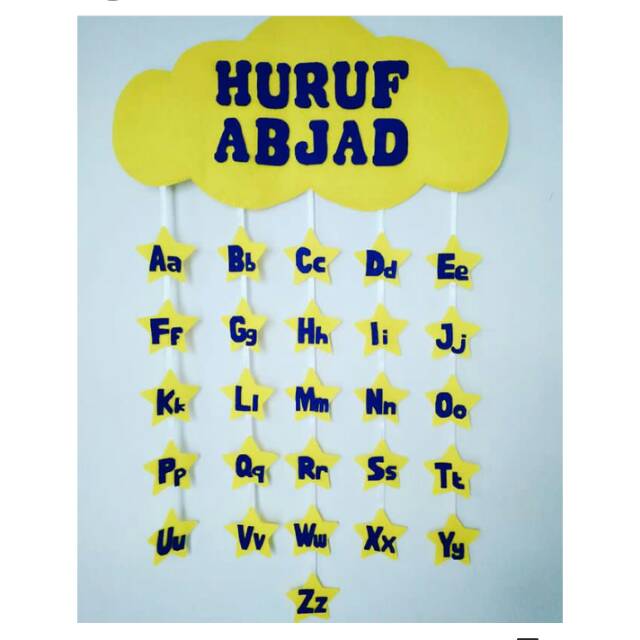 Hiasan dinding huruf hijayah / abjad