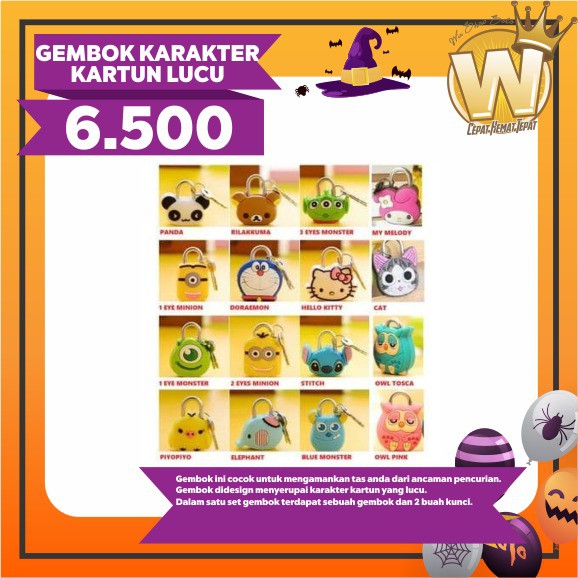 GEMBOK KARAKTER KARTUN LUCU | Shopee Indonesia