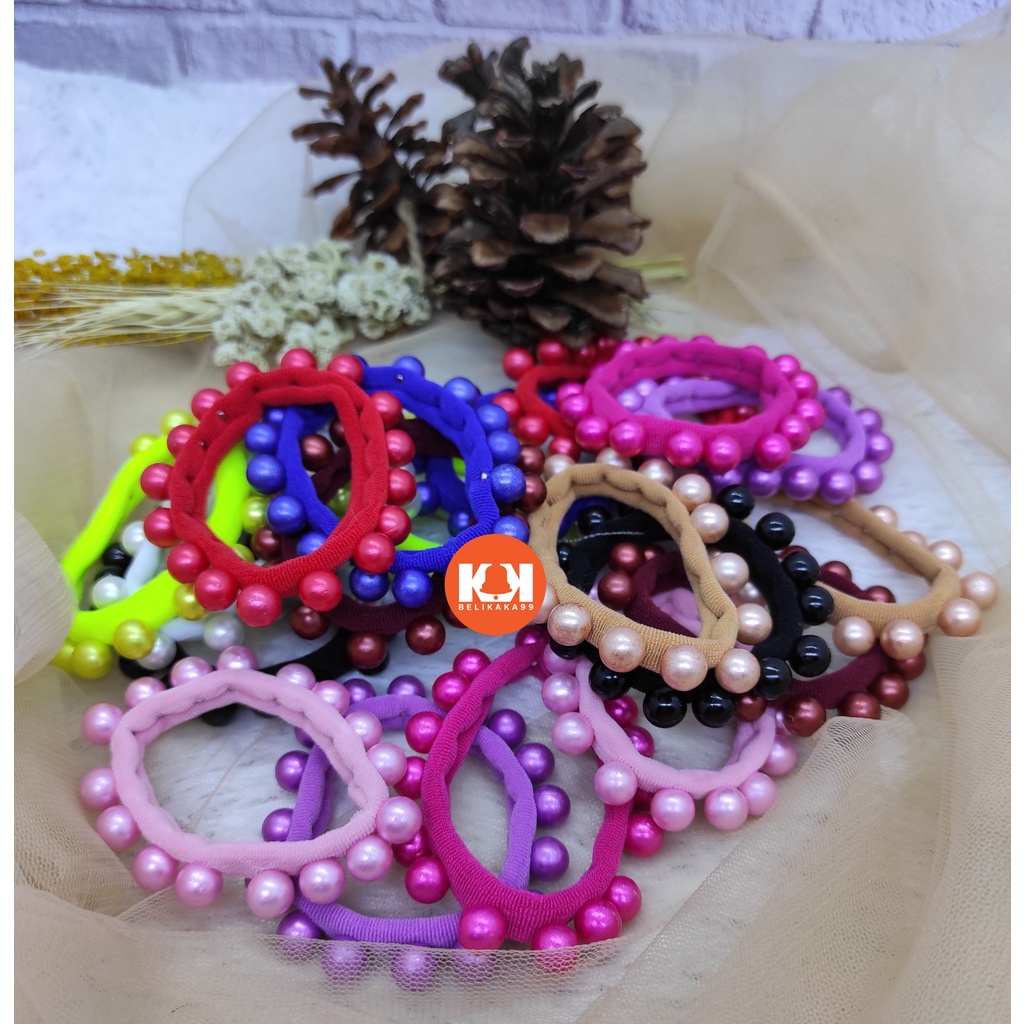 IKAT RAMBUT MUTIARA MOTE IMPORT ALA KOREA  / KARET RAMBUT FULL MUTIARA MOTE / KUNCIRAN KOREA / IKAT MOTE / KARET MOTE / IKAT MUTIARA / KUNCIR MUTIARA / KUNCIR MOTE / IKAT RAMBUT MOTE / IKAT RAMBUT MUTIARA-2