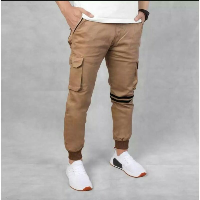 Celana Chino Jogger Celana Cargo Naruto Combed Streatch (27 - 32)