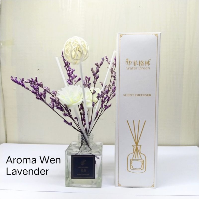 Reed Diffuser Aromatherapy Bunga Difuser Aroma Pengharum Ruangan Pewangi Oil Reed Difuser REED DIFFUSER LOVER'S GRASS REED DIFFUSER REFILL REED DIFFUSER HAMPERS PENGHARUM RUANG AROMATERAPI-AROMA WEN_LAVENDER