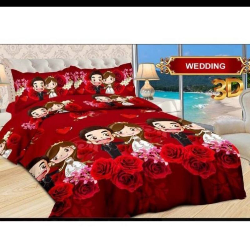 SPREI BONITA KING TERLARIS MOTIF WEDDING 180x200 CM