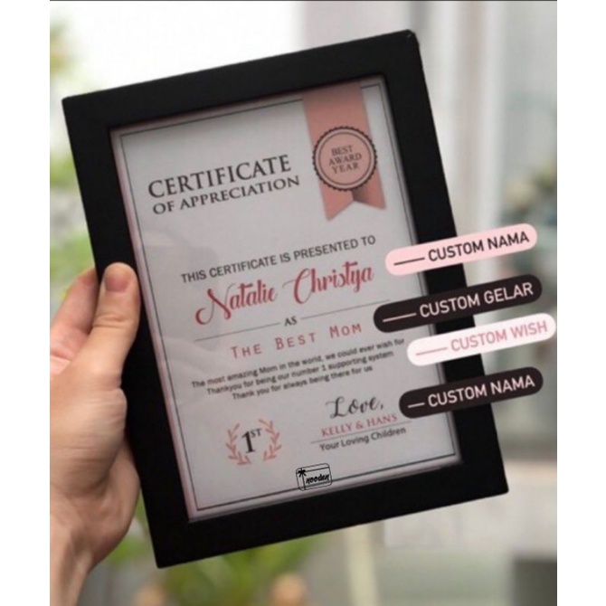 [SEHARI JADI] FRAME CERTIFICATE SERTIFIKAT BEST BOYFRIEND WISUDA KAYU FOTO 5R CUSTOM GIRLFRIEND MENTOR MOM DAD | Kayu Bingkai Unik | Hadiah Graduation Sidang Lulus Sekolah Perpisahan | Kado Pacar Wisuda Ultah Anniversary-2