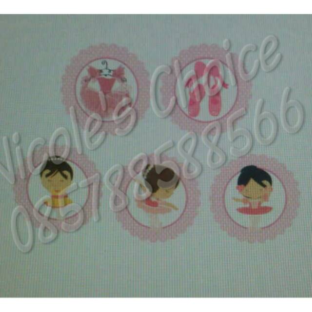 

Cupcake topper balerina tusukan toppers kue hiasan ulang tahun