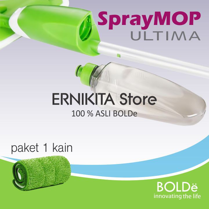 BOLDe SPRAY MOP ULTIMA 1 KAIN MICROFIBER - Tongkat Stainless