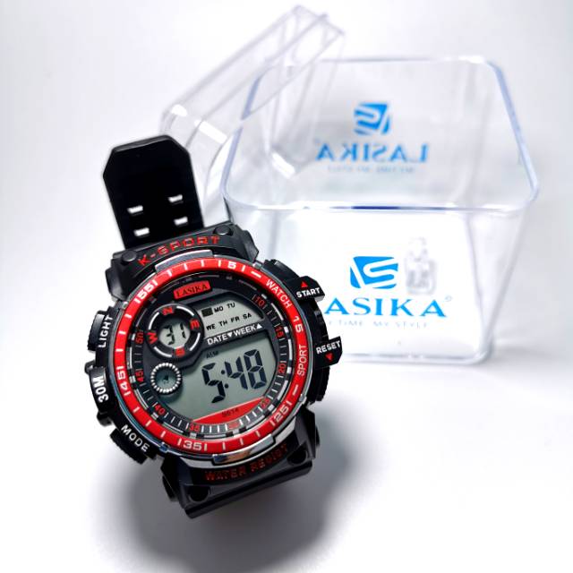 Jam tangan digital Pria Sporty water Resist Lasika 614