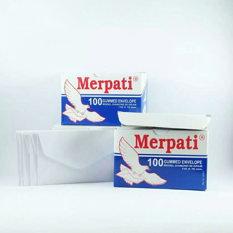 

Amplop Merpati 100 Gummed Envelope model diamond 80 g 110 X 70 mm