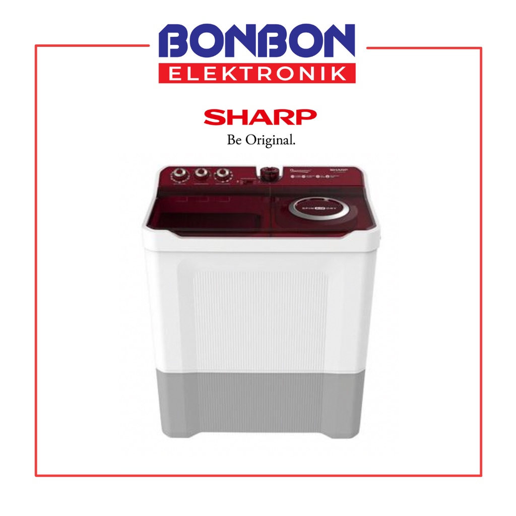 Sharp Mesin Cuci 2 Tabung 14KG ES-T1490WA-RD / EST 1490 WARD / WA RD