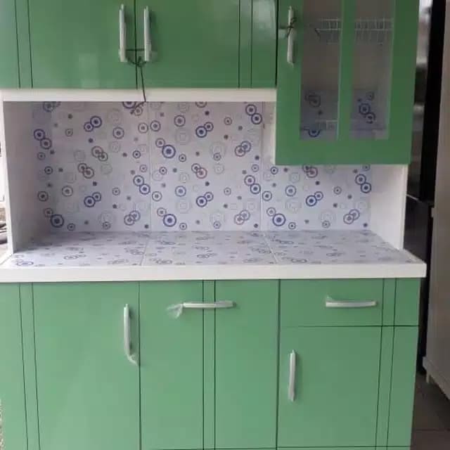 Lemari Sayur / Lemari Dapur / Rak Piring Kayu Minimalis 4 Pintu DUCO