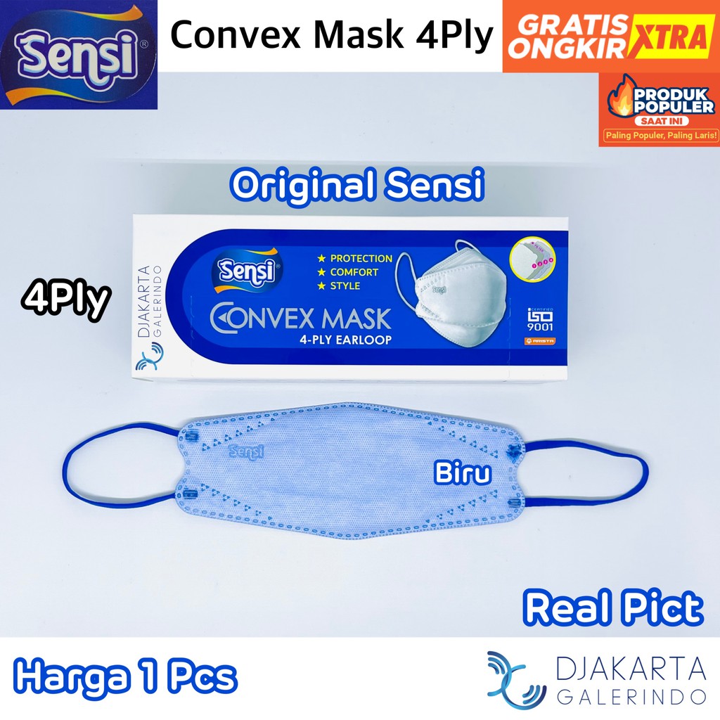 Masker SENSI CONVEX MASK 4ply Earloop Medis