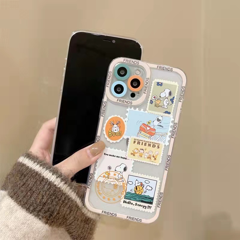 Soft case Tpu Transparan Motif Kartun Untuk iPhone 13 13pro 13prm 11 7Plus 8Plus Xr XS 13 12pro Max