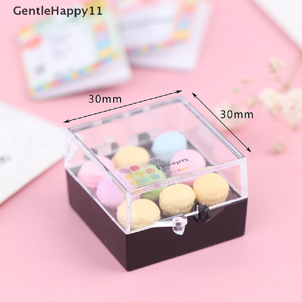 Gentlehappy 1 Set Miniatur Makanan Ringan Macaroon / Teh Dekorasi Dapur Rumah Boneka 1: 12