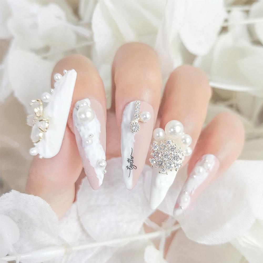 AUGUSTINA Agustin 3D Kuku Zirkon DIY Shiny Flower Butterfly Moon Manicure Nail Jewelry