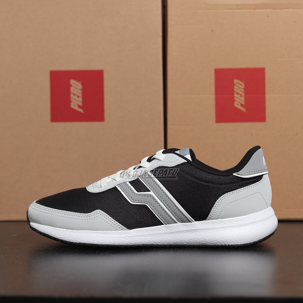Sepatu Sneakers Piero City Evo - Black/Grey/White