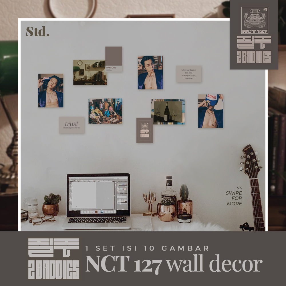nct 127 2 BADDIES Wall Decor hiasan dinding kpop poster dekorasi kamar pinterest tumblr aesthetic hi