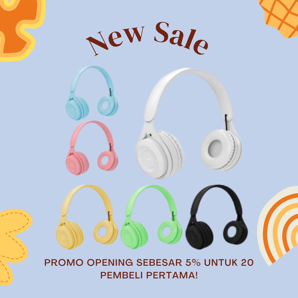 Headphone Macaron Wireless Y08 Bluetooth Headphone Macaron Y-08