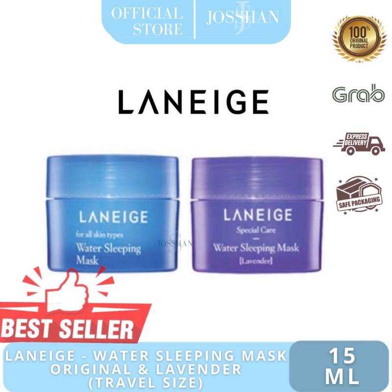 [Terlaris] LANEIGE Water Sleeping Mask Original / Lavender 15ml (Travel Size) 100% ORIGINAL