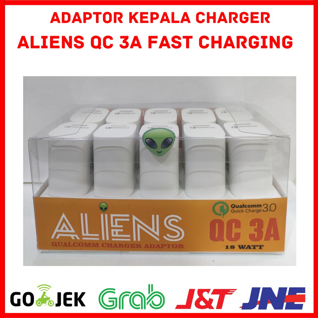 Adaptor Kepala Charger ALIENS QC 3A Fast Charging Adapter