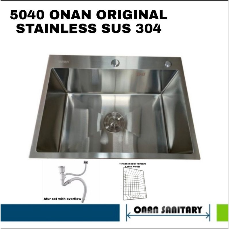 Kitchen sink ONAN ORIGINAL 5040 bak cuci piring stainless sus 304