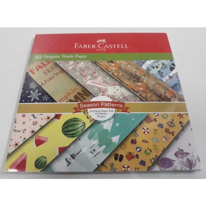 

Senikertas- Faber Castell Washi Kertas Origami Motif 16 X 16 (Pak Isi 50 Lembar) -Kertas-Seni.